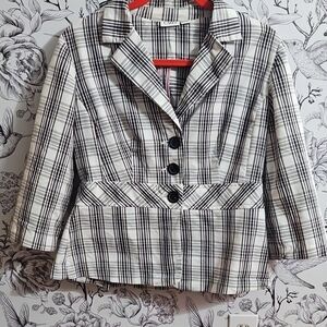 Cato Monochrome Plaid Blazer